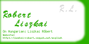 robert liszkai business card